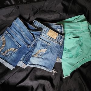3 Pairs Holister Shorts size 9 / 29